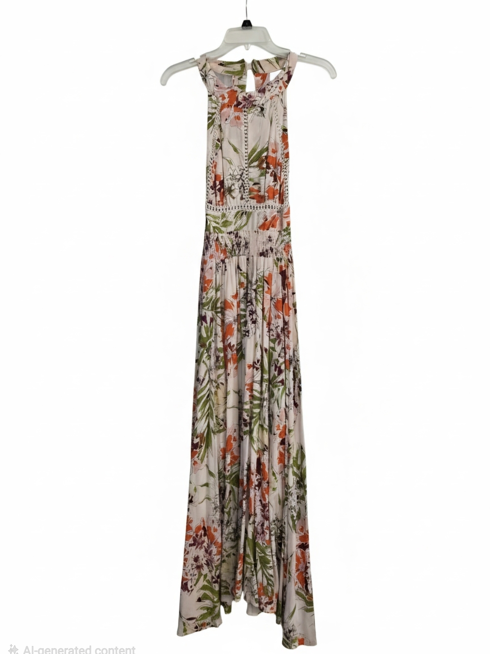 Floral Sleeveless Maxi Dress in Multi-Color